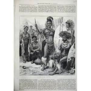 1876 War Trans Vaal Zulu Kaffirs Men Women Warriors