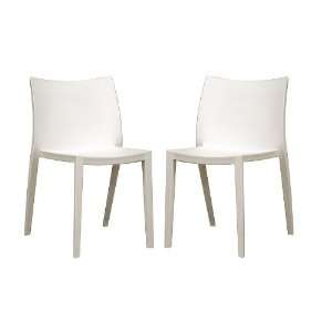  Modern Furniture  Odele White Plastic Chair
