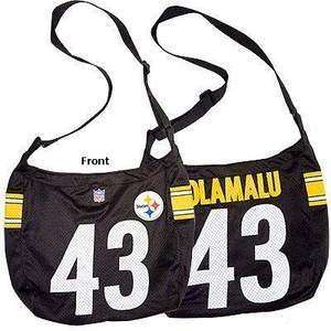  Pittsburgh Steelers   Polamalu Jersey Tote Bag 15 x 4 x 