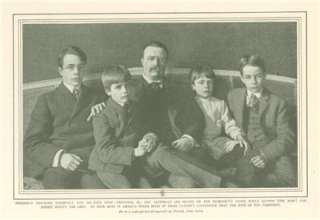 1904 Print President Theodore Roosevelt & Sons  