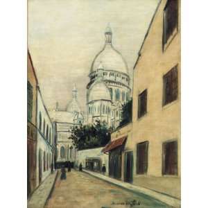 Hand Made Oil Reproduction   Maurice Utrillo   32 x 44 inches   Rue du 