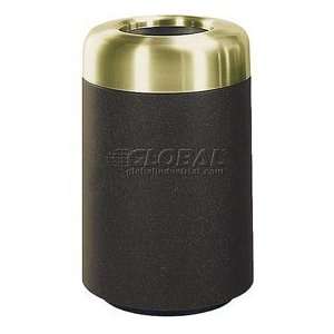  Open Top Receptacle, Brass And Black,20 Gal Capacity,18 