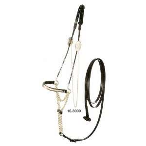   Gold / Silver Nose Mini Horse Show Halter with Lead