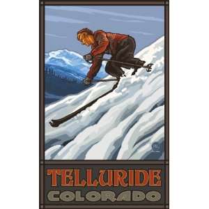  Northwest Art Mall Telluride Colorado Downhill Skier Man 