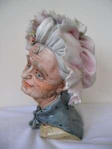 LA NONNA GRANDMOTHER BUST MADE BY TIZIANO GALLI ITALY 1960/70S 