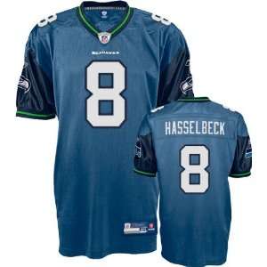  Matt Hasselbeck Jersey Reebok Authentic Blue #8 Seattle 