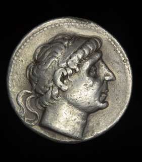 Ancient Greek Silver Tetradrachm coin Antiochus II  