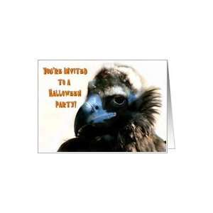 Halloween Party Invitation Vulture Card