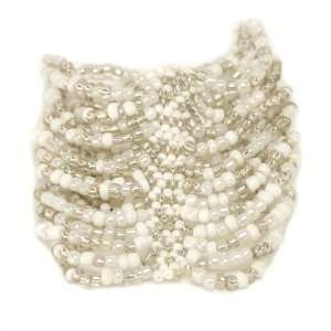  Women pearl jewelry white silver bead beaded bracelet by 