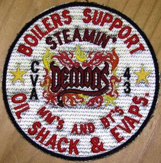 USS CORAL SEA STEAMIN DEMONS BOILER SUPPORT PATCH  