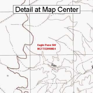 USGS Topographic Quadrangle Map   Eagle Pass SW, Texas (Folded 