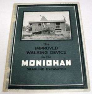 Monighan 1926 Dragline Excavator Sales Brochure  