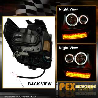 07 11 Dodge Nitro CCFL Halo Projector Headlight BLACK w/LED Parking 