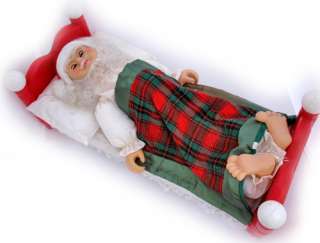 24 VINTAGE ANIMATED SLEEPING Bed SNOORING SITTING TALKING Christmas 
