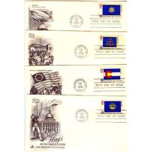   : State Flags of the United States, NE, CO, ND, SD Issued 1976 EF