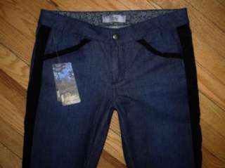   Premium Denim DIETRICH JOLIE Skinny Ankle Jeans Black Velvet Stripe 28