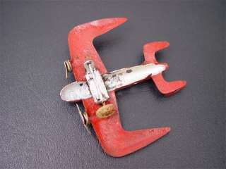 Vintage Wyandotte Mystery Plane Stratos Red Metal Toy  