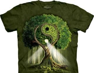 Yin Yang Symbol Tree Fantasy Tie Die T Shirt NEW UNWORN  