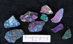 17.  Chalcopyrite “Peacock Ore”  Chalcopyrite is a mineral 