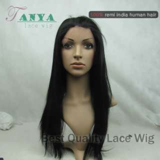 full lace wigs  silky straight indian remy human hair black , brown 