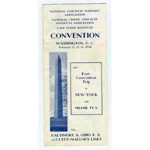 National Concrete Convention Brochure Baltimore & Ohio Clyde Mallory 
