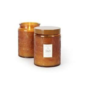  Voluspa Baltic Amber Large Embossed Jar Candle (New)