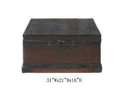 Chinese Antique Rattan Wrapped Storage Trunk WK2044  