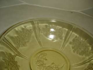 Federal Sharon amber depression glass large berry bowl  