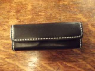 Must Have! FOSSIL Black Leather Lipstick Holder & Mirror LN Dont Miss 