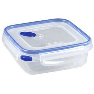   Cup Square Ultra Seal Container, Clear and T Blue