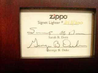 Zippo Signet Lighter 18k Solid Gold #243/300 *RARE*  