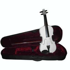  Full Size Violin 4 x 4 With Case   White Toys & Games