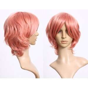  Cosplayland C121 Short layered Curly apricot rose heat 