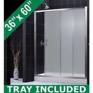 Bath Authority DreamLine Infinity Frosted Shower Door & Tray Kit (36 