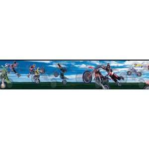  Brewster 258B74073 Extreme Motocross Wall Border, 6 Inch 