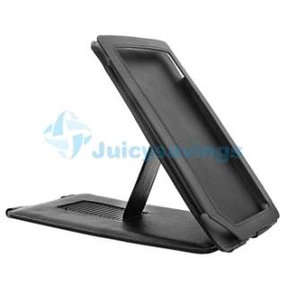For Nook Color Black Leather Case Cover Pouch w/Stand  