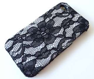 For Apple iPhone 4 4S WHITE DESIGNER LACE Faceplate Cover Case Skin AT 
