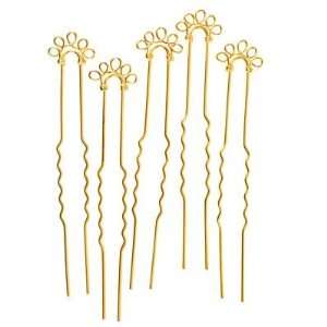  5 Loop Gold Plated Metal Hair Pin: Arts, Crafts & Sewing