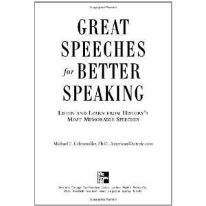 Great Speeches For Better Speaking (Book + Audio CD) Listen and Learn 