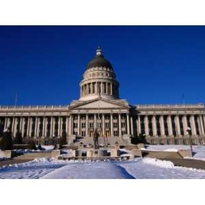  Snow in Front of State Capitol Building, Salt Lake City, Utah 