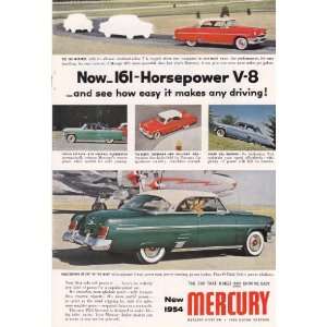  1954 Ad Ford Mercury Sun Valley Merc O Matic Original 