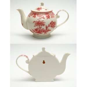  Best Quality  Porcalain Teapot Wall Plaque   Red
