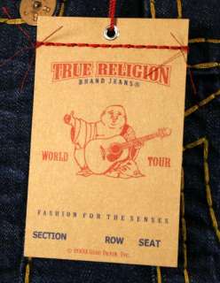 True Religion Jeans Men Ricky Super T NASHVILLE vintage Gold stitch 