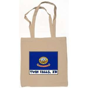  Twin Falls Idaho Souvenir Canvas Tote Bag Natural 