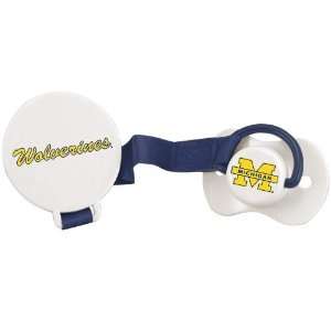  Michigan Wolverines Pacifier with Clip