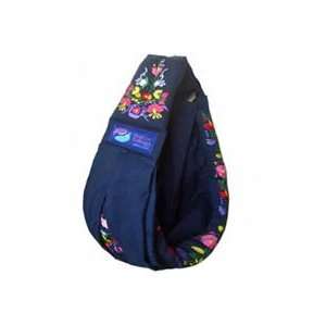  Baba Slings Embroidered Baby Carrier, Navy Baby