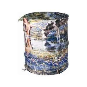   Casa Bella 1801 Hill Country Blues Collapsible Laundry Hamper Home