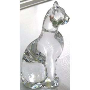  Big Baccarat Crystal Egyptian Cat Statue 