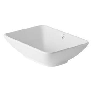  Bacino Rectangular Wash Bowl in White: Home Improvement