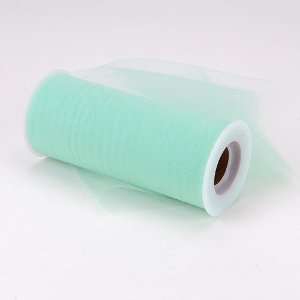  Premium Nylon Tulle Fabric 6 inch 25 Yards, Mint Health 